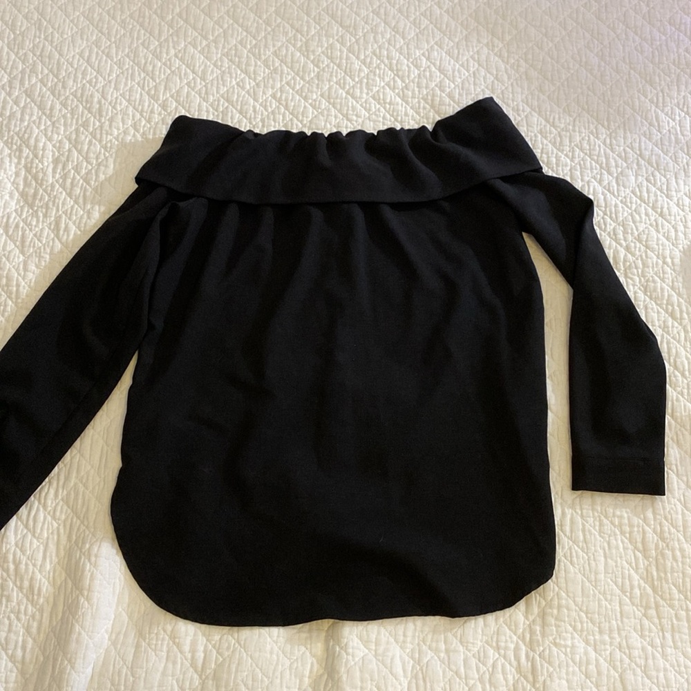 Pleione black button down off the shoulder too Small - Picture 8 of 8